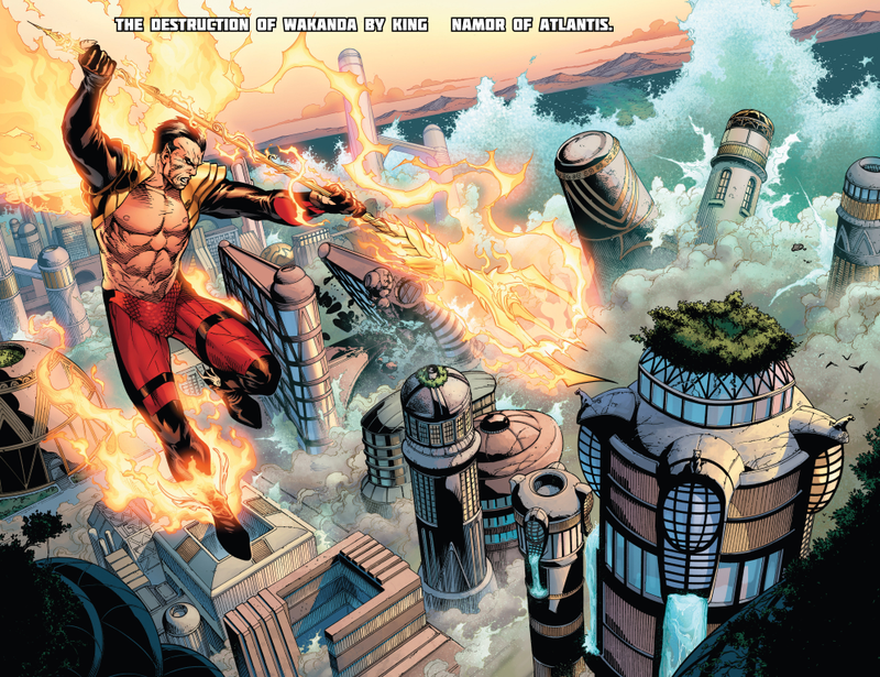 Namor drowning Wakanda.